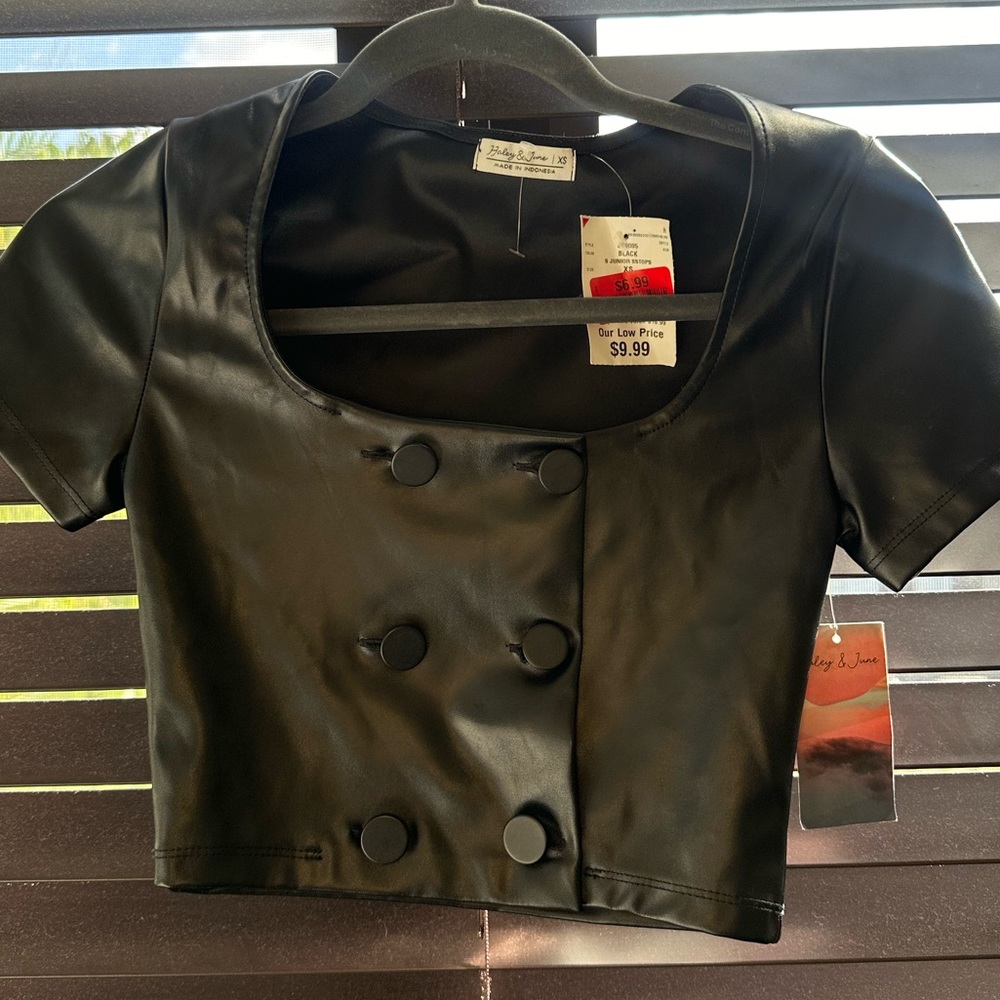 Leather Crop Top